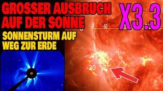 Großer Ausbruch auf der Sonne - X3.3 - Sonnensturm auf dem Weg zur Erde