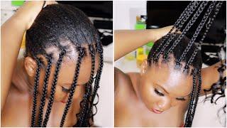 CAN'T BRAID? Try BRAID-LESS BOX BRAIDS Individual Crochet illusion. No braiding needed! | Outre hair