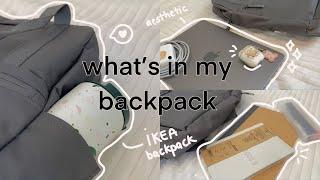 what’s in my backpack  aesthetic ikea backpack tour and back to school supplies for college