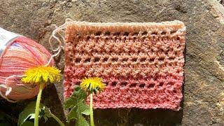  Sweet Sunrise ~ Textured Crochet Blanket Stitch Pattern ~ easy & reversible, for scarf & more!