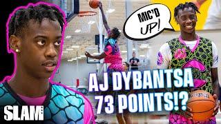 AJ Dybantsa WENT OFF FOR 73 POINTS‼️ SLAM Mic'd Up 