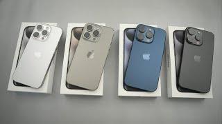 iPhone 15 Pro in All Colors: Natural Titanium, Blue, Black & White