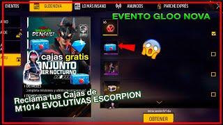 Garena Regala 5 Cajas Escorpion M1014 Evolutiva Ff Free fire latam Ruleta deLA suerte Gamer Nocturno