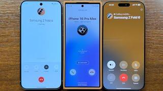 Pixel 9 Pro XL vs iPhone 16 Pro Max Cellular, WhatsApp & Signal Outgoing Calls to Samsung Z Fold 6