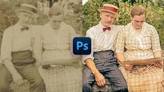 Old Damaged Photo Repair in Photoshop