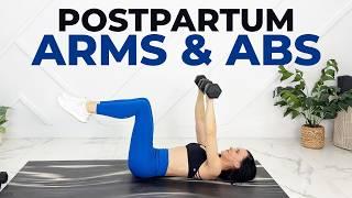 15-Min Postpartum Upper Body & Ab Workout!