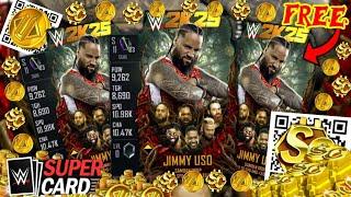 BROKEN GLITCH TO GET A *FREE* DUAL 2K25 JIMMY USO BLOODLINE EVENT CARD!! QR CODES! WWE SuperCard