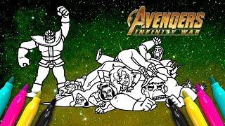 Thanos Vs Avengers Coloring | Infinity War Coloring Page