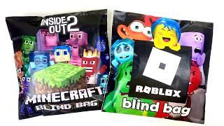 Paper DIY INSIDE OUT 2 Minecraft vs Roblox Blind Bags Unboxing Compilation| How to make blind bag