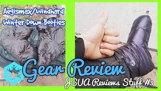 AEGISMAX/WINDHARD WINTER DOWN BOOTIES CAMPING GEAR REVIEW