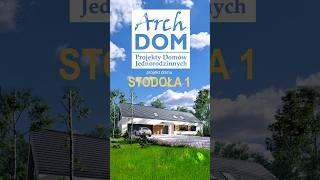 Dom parterowy z poddaszem Stodoła 1 - ArchDOM Projekty Domów #shorts #projektdomu #domstodola
