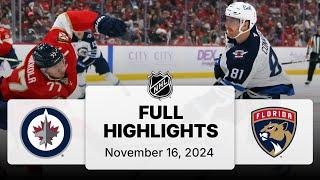 NHL Highlights | Jets vs. Panthers - November 16, 2024