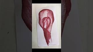 DIY THREAD ART  String Pull Art 🩷 #shorts #paintingideas #easy #watercolor #thread #ytshorts