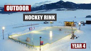 DIY Outdoor Hockey Rink Year 4 | Warming House & Under Ice Lighting