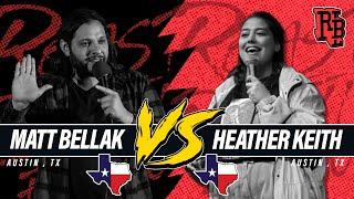 Matt Bellak (Austin) vs Heather Keith (Austin) | Roast Battle League @ Comedy Mothership