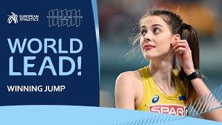 Yaroslava Mahuchikh CLEARS 2.04m!  Winning clearance in Cottbus