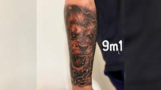 Werewolf Tattoo | Timelapse and Real Time Video