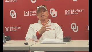 Oklahoma Softball: Patty Gasso, players South Carolina postgame