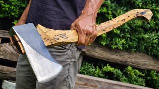 Woodworking Art! Making a beautiful axe handle from exotic wood | Plumb