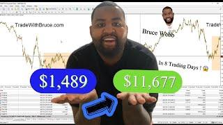 Bruce Webb Trades Forex $1,489 to $11,677 (Manual Trading Diamond Package Strategy)