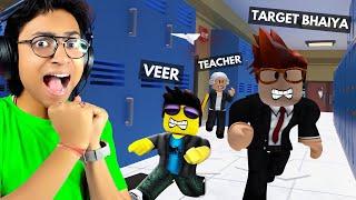 TARGET BHAIYA ESCAPING MAD TEACHER’S CLASS IN ROBLOX