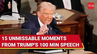 TRUMP SPEECH: Top 15 Moments In 30 Minutes | Putin, Zelensky, Elon, DOGE, Canada & More