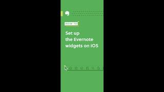 Set up the Evernote widgets on iOS