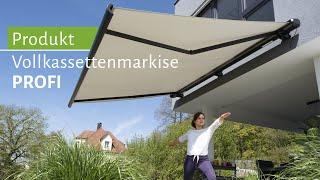 Elektrische Vollkassettenmarkise PROFI – moderner Sonnenschutz | empasa