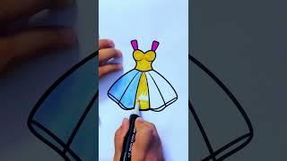 ASMR Coloring: Elegant Dress from ‘Bold and Easy’ Coloring Book 