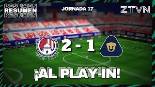 RESUMEN | San Luis VS Pumas | Liga Blox Mx | Jornada 17 | ZTVN