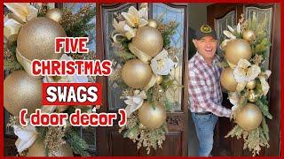 5 Christmas DIY Swags / How To Make Christmas Door Decorations / Ramon At Home