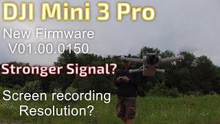 DJI Mini 3 Pro New Firmware V01.00.0150