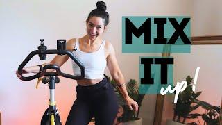 At Home Exercise bike Spin Class // Rhythm Ride with Arms