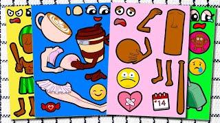 BALLERINA CAPPUCCINA'S PREGNANT WITH ASSASSINO CAPPUCCINO | diy paper asmr | Brainrot Sticker Book