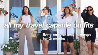 25+ outfits from a minimalist travel capsule | carry-on only packing for europe