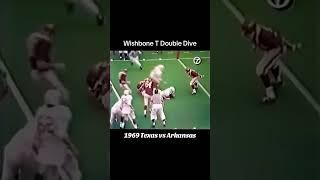 Wishbone Double Dive - 1969 Texas vs Arkansas #trending #football #texas #arkansas #collegefootball