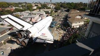 Space shuttle Endeavour's trek across LA: Timelapse