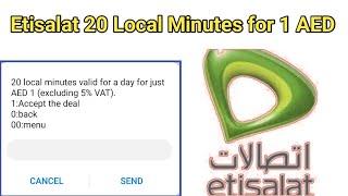 Etisalat 20 Local Minutes For 1 AED | Etisalat local Minutes offer daily | Etisalat local minutes