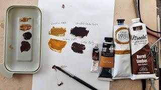 Student Grade Oil Paint Comparison - Gamblin 1980, Utrecht Studio, Master's Touch, and Castle Arts