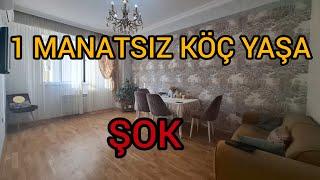 ŞOK️1 MANATSIZ KÖÇ YAŞA️KUPÇALI TAM ƏŞYALI MƏNZİL                               #mulkevalqısatqısı