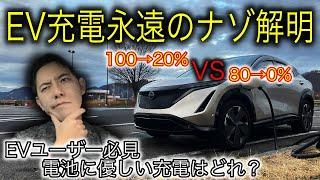 【EV基礎知識：保存版】EVユーザー上級者でも難しい充電の謎　充電残量100-20% or 80%-0%  バッテリーに優しいEV充電方法はどっち？