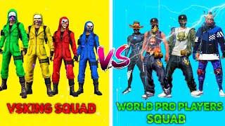 world pro player vs ff vsking legend | 4vs4 vsking squad vs world pro player squad | free fire tamil