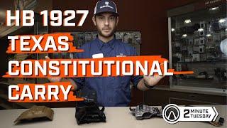 HB 1927: Texas Constitutional Carry 2021