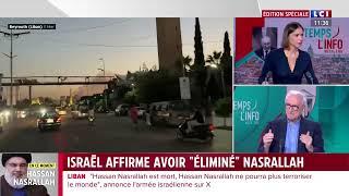 Vedrine Mort d'Hassan Nasrallah    Netanyahu veut que la guerre continue, il ne veut pas de solution