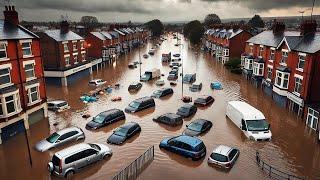 Severe Flooding Hits Stockport, Manchester, UK ! Roads and Cars Submerged