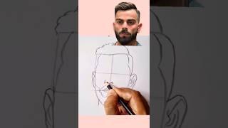 How to draw Virat Kohli Drawing tutorial