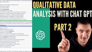 Thematic analysis with ChatGPT | PART 2- Coding qualitative data with ChatGPT