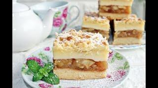 PYSZNY JABŁECZNIK Z BUDYNIEM #ciasto #sweet #cake #applepie