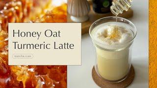 Honey Oat Turmeric Latte | light and cozy golden drink for fall