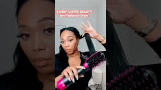 Dry hair FAST with the ION Hairbrush Dryer from Sandy Coffee Beauty